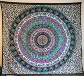 Indian Mandala Wall Hanging – Handmade Cotton Boho Hippie Tapestry for Dorm & Home Decor
