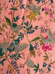 Boho Pink Paradise Flower Cotton Fabric
