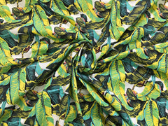 Blue Leaf Cotton Fabric