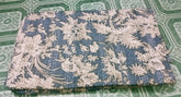 Indian Kantha Quilt – Handmade Queen Size Gray Floral Print Bedcover & Throw Blanket