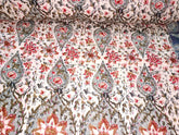 Indian Cotton Kantha Quilt Bedding – Handmade Vintage Queen Size Bedspread, Throw & Sofa Coverlet
