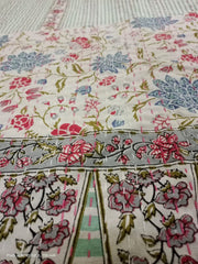 Bohemian Handmade Kantha Cotton Quilt