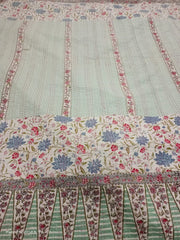 Bohemian Handmade Kantha Cotton Quilt