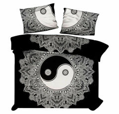 Indian Mandala Quilt Duvet Cover Bedding Set – Cotton Double Size Doona Cover with 2 Pillow Covers