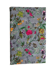 Boho Grey Paradise Flower Cotton Fabric