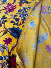Indian Floral Velvet Fabric