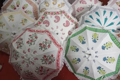 Handmade Indian Cotton Parasol – Decorative Floral Umbrella for Party, Garden & Wedding Decor (Lots of Pcs)