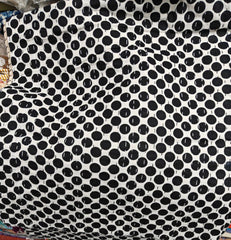 Handmade Indian Kantha Quilt – Double Size Polka Dots Print Bedspread, Blanket & Throw