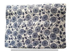 Hand Block Print Indian Kantha Quilt – King & Queen Size Cotton Bedspread with Floral Pattern