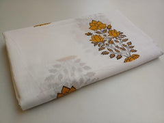 Indian Hand Block Floral Print Boho Fabric – 100% Cotton by 5 Yards for Curtains & Dressmaking