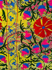 High-Quality Indian Sujani Quilt – Handmade Cotton Throw with Beautiful Sujani Work