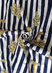 Indian Palm Tree Print Boho Fabric – 100% Cotton Cloth by 5 Yards for Curtains & Dressmaking