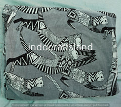 Gray Cat Print Velvet Fabric – Indian Cotton Velvet by Yard for Upholstery & Table Cloth