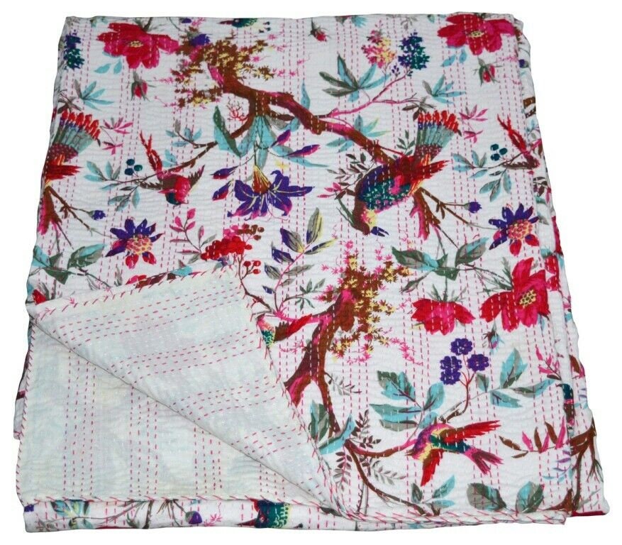 White Bird Kantha Quilt