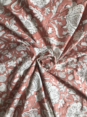 Blue Hand Block Cotton Fabric