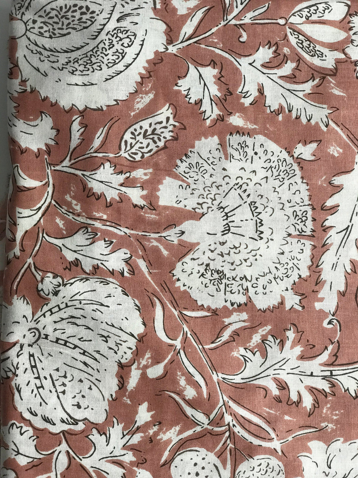 Blue Hand Block Cotton Fabric