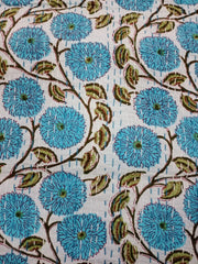 Hand Sewn Flower Kantha Quilt