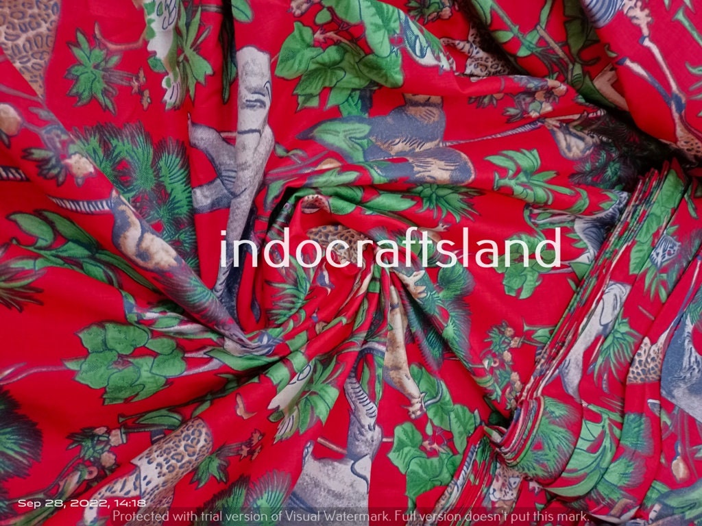 Indian Cotton Fabric – Hand Block Print Boho Fabric for Summer Dresses & Quilting