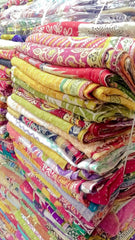 Wholesale Lot of Indian Vintage Kantha Quilts – Handmade Reversible Cotton Throws & Bedspreads