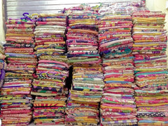 Wholesale 10 Pcs Indian Vintage Kantha Quilt Lot – Handmade Reversible Cotton Bedspread Blanket