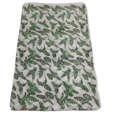 Flower Fabric Block Print – Indian Voile Cotton Floral Lightweight Soft Jaipuri Fabric by the Meter