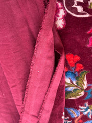 Indian Floral Printed Velvet Fabric