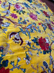 Indian Floral Velvet Fabric