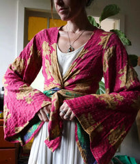 Wholesale 10 Pcs Indian Cotton Vintage Kantha Bohemian Jackets – Handmade Women’s Winter Wear
