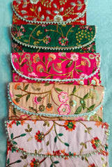 Lot of Mixed Indian Handmade Women’s Embroidered Mobile Clutch Pouches – Wedding Favor Gifts