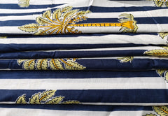 Indian Palm Tree Print Boho Fabric – 100% Cotton Cloth by 5 Yards for Curtains & Dressmaking