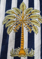 Indian Palm Tree Print Boho Fabric – 100% Cotton Cloth by 5 Yards for Curtains & Dressmaking