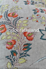 Indian Velvet Floral Print Fabric – Cotton Velvet by Yard & Meter for Upholstery & Table Cloth